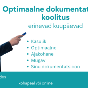 Optimaalne dokumentatsioon koolitus - raamatu põhjal